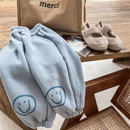 Cute Cartoon Print Thickened Cotton Casual Trousers SnugBubs Australia