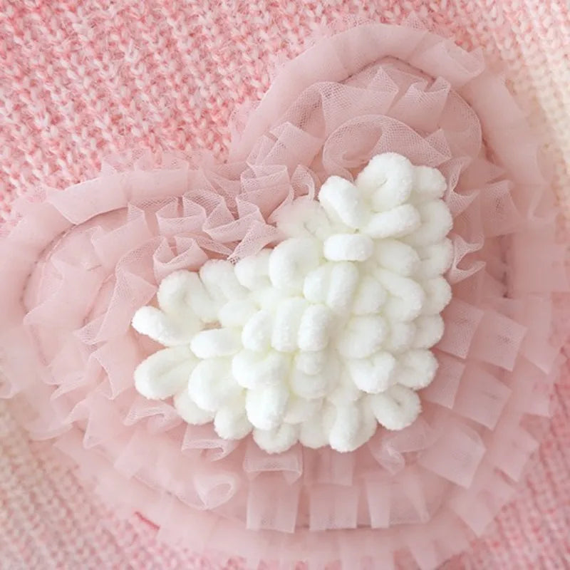 Baby Girls’ Knit Sweater with Ruffles and Ribbon Details SnugBubs Australia