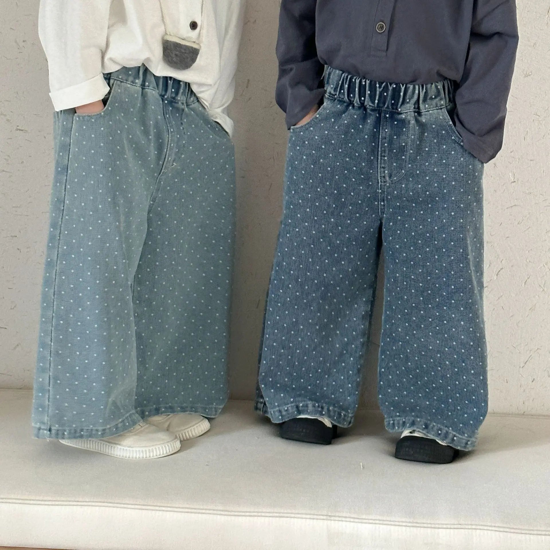 Wide-Leg Denim Pants SnugBubs Australia