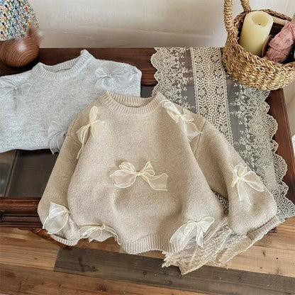 Solid Bow Sweater SnugBubs Australia