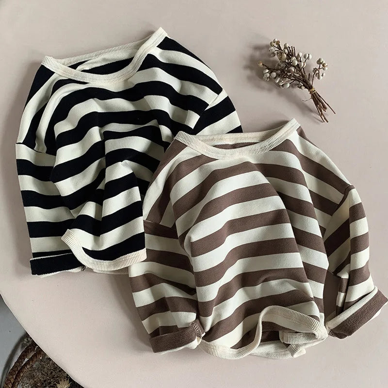 Girls Striped Cotton T-Shirt SnugBubs Australia