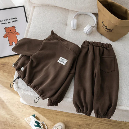 Toddler Fleece Clothing Set – Winter Warm Jacket + Pants SnugBubs Australia