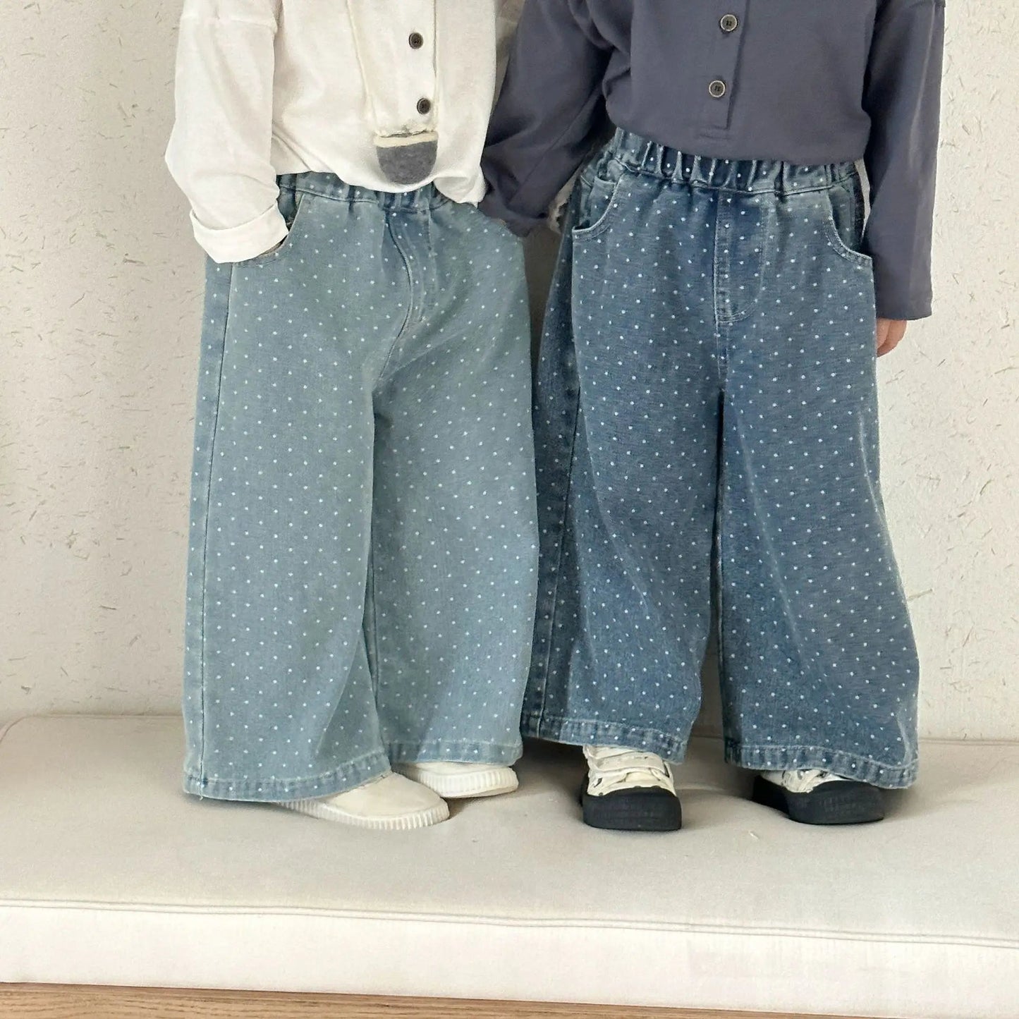 Wide-Leg Denim Pants SnugBubs Australia
