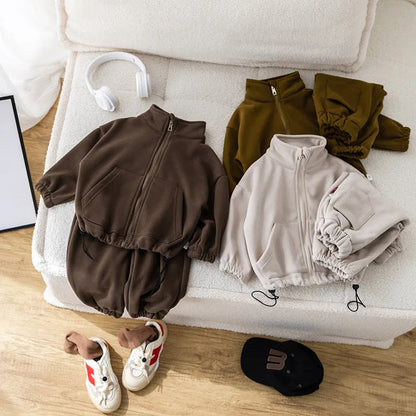 Toddler Fleece Clothing Set – Winter Warm Jacket + Pants SnugBubs Australia