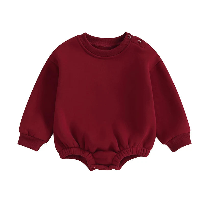 Fleece Solid Color Bubble Bodysuit Sweatshirt SnugBubs Australia