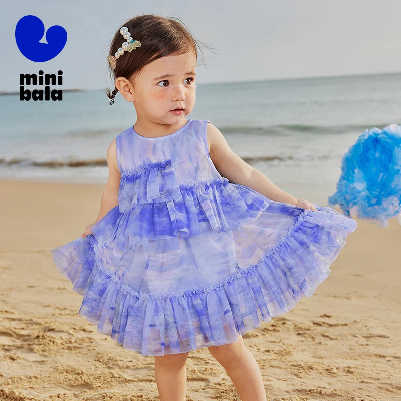 Mini Bala Girls Artistic Mesh Dress SnugBubs Australia