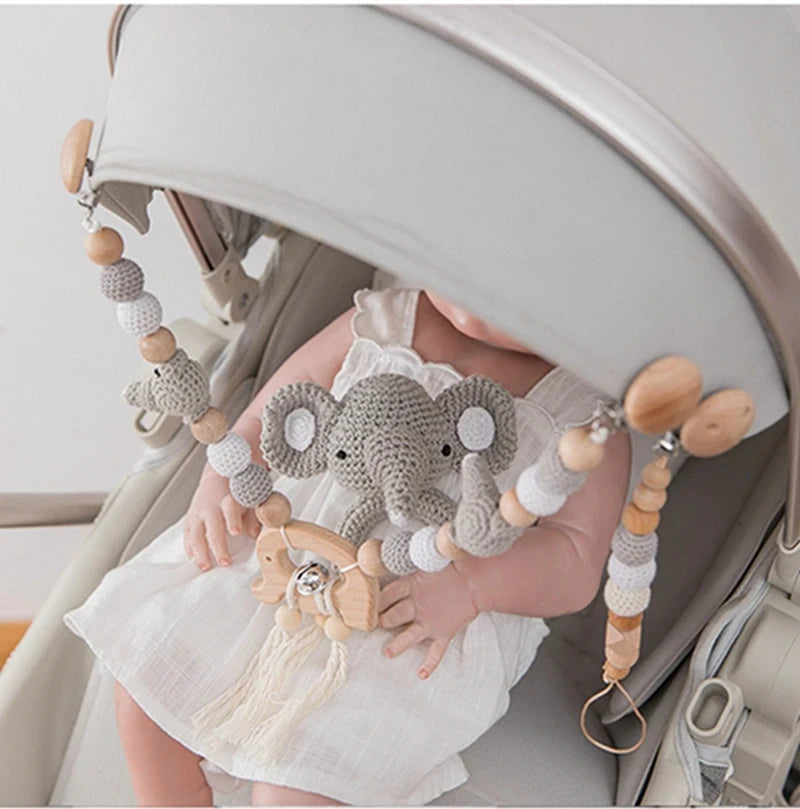 Handmade Baby Elephant Stroller Chain SnugBubs Australia