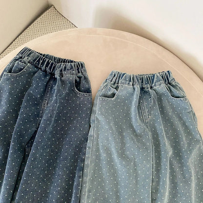 Wide-Leg Denim Pants SnugBubs Australia