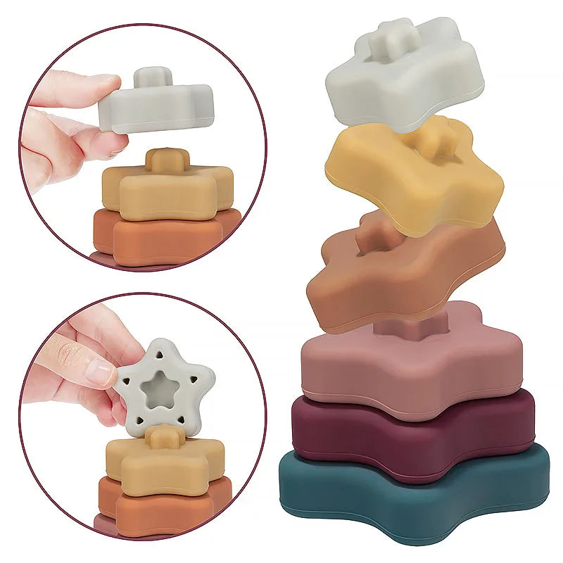 Silicone Baby Stacking Blocks SnugBubs Australia