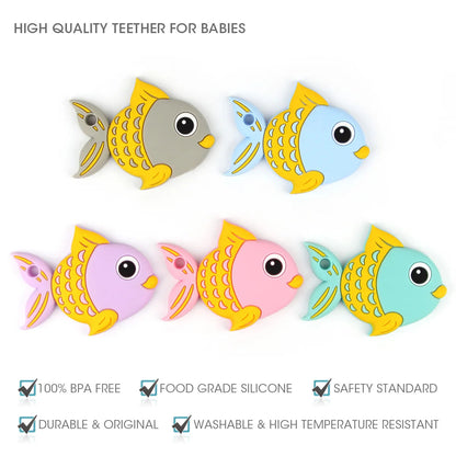 Cartoon Fish Silicone Teether SnugBubs Australia