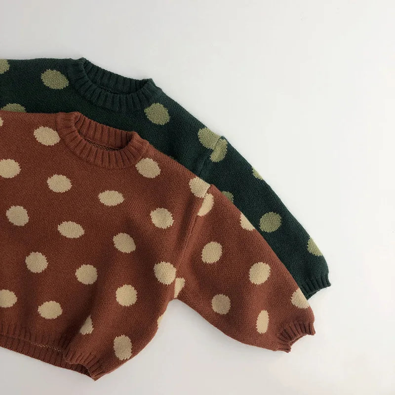 Vintage Polka Dot Knit Sweater SnugBubs Australia