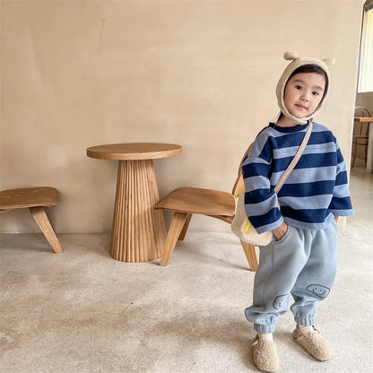 Cute Cartoon Print Thickened Cotton Casual Trousers SnugBubs Australia