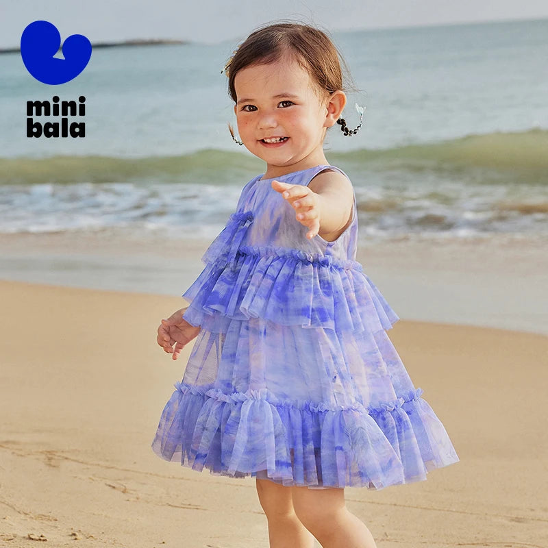 Mini Bala Girls Artistic Mesh Dress SnugBubs Australia