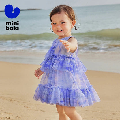 Mini Bala Girls Artistic Mesh Dress SnugBubs Australia