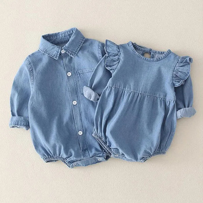 Matching Brother & Sister Rompers SnugBubs Australia