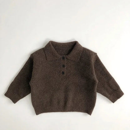 Solid Color Jumper with Turn-Down Collar SnugBubs Australia