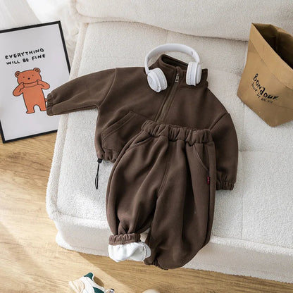 Toddler Fleece Clothing Set – Winter Warm Jacket + Pants SnugBubs Australia