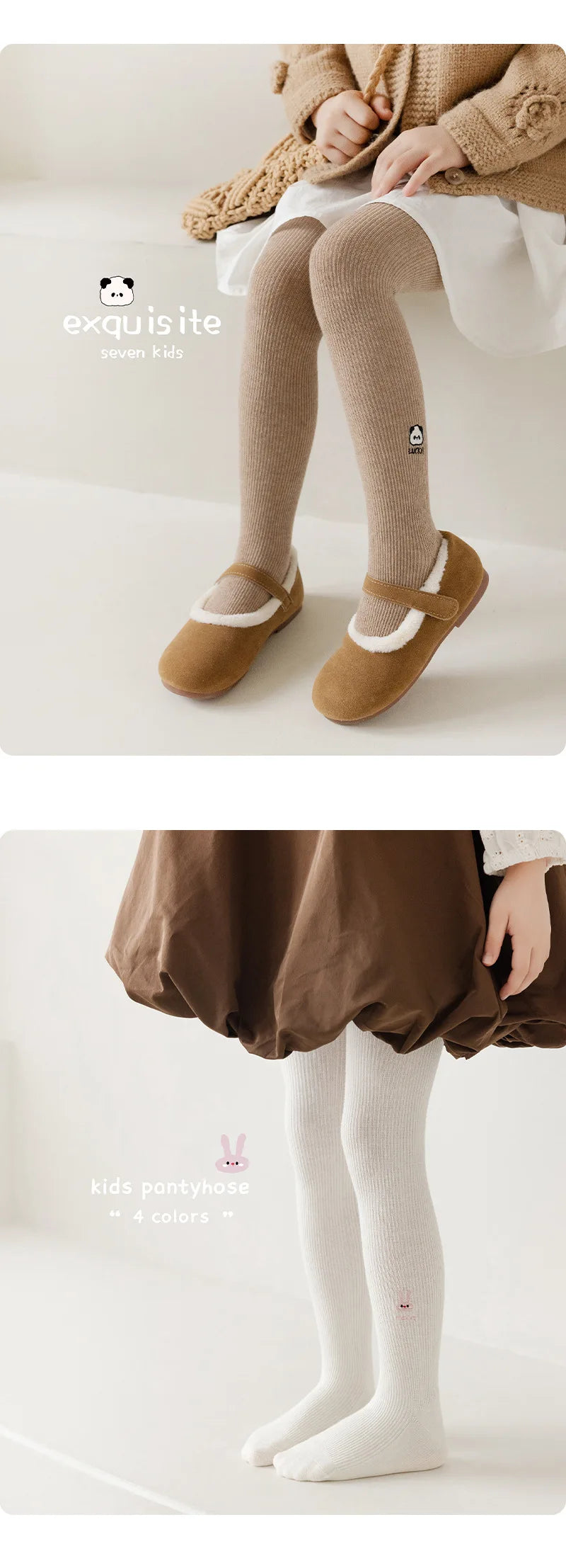 Cartoon Embroidery Girls Leggings SnugBubs Australia