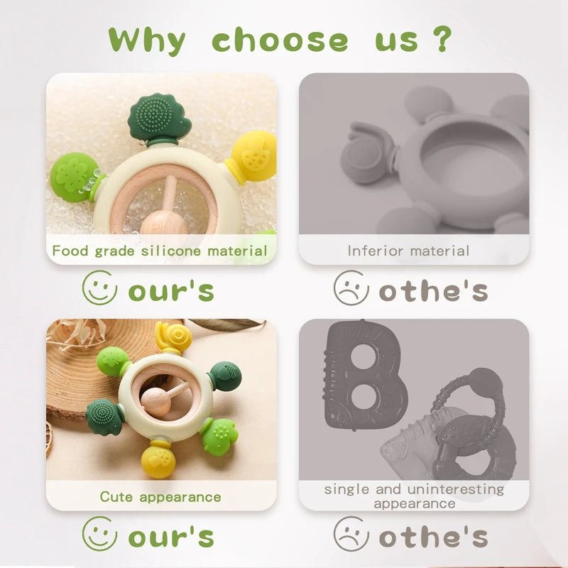 Snugbubs™ Silicone Rudder Baby Teether – BPA-Free Food Grade Rattle Toy SnugBubs Australia