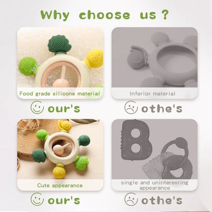 Snugbubs™ Silicone Rudder Baby Teether – BPA-Free Food Grade Rattle Toy SnugBubs Australia