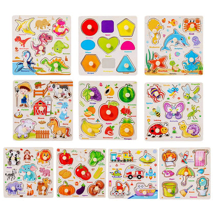 Montessori Wooden Puzzle Collection