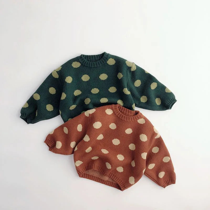 Vintage Polka Dot Knit Sweater SnugBubs Australia