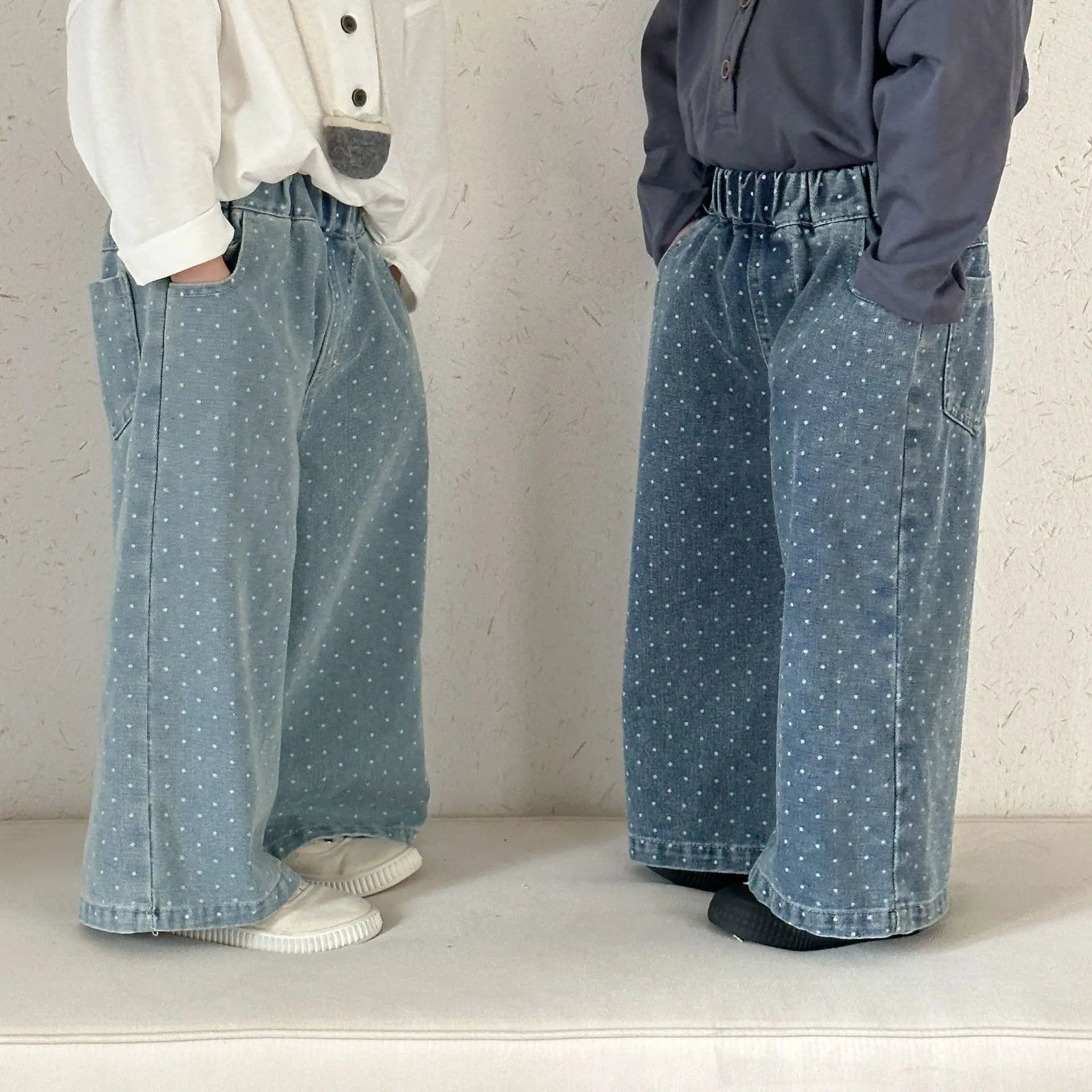 Wide-Leg Denim Pants SnugBubs Australia