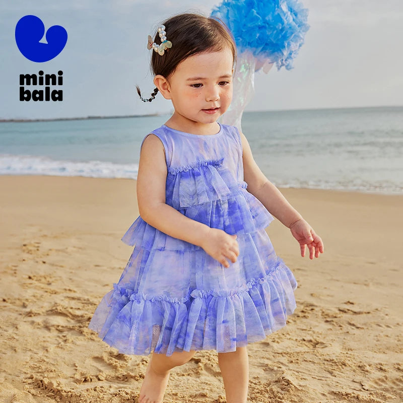 Mini Bala Girls Artistic Mesh Dress SnugBubs Australia