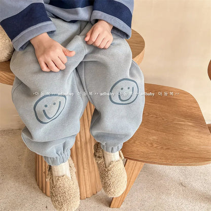 Cute Cartoon Print Thickened Cotton Casual Trousers SnugBubs Australia