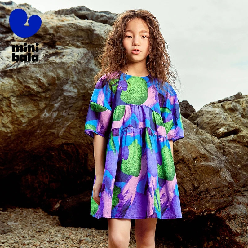 Mini Bala Girls Pure Cotton Beach Dress SnugBubs Australia