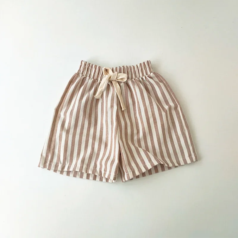 Hemp Cotton Striped Boys' Shorts SnugBubs Australia