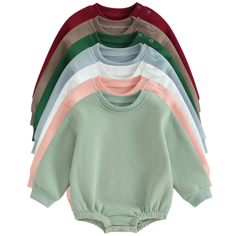Fleece Solid Color Bubble Bodysuit Sweatshirt SnugBubs Australia