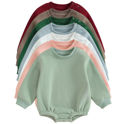 Fleece Solid Color Bubble Bodysuit Sweatshirt SnugBubs Australia