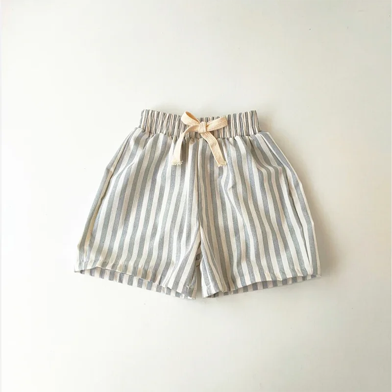 Hemp Cotton Striped Boys' Shorts SnugBubs Australia