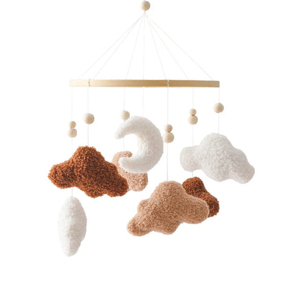 Wooden Mobile Bed Bell Crib Bracket Animal Kingdom Soft Felt Bed Bell Newborn Music Box Hanging Toy Baby Toys S for 0 12 Months SnugBubs Australia