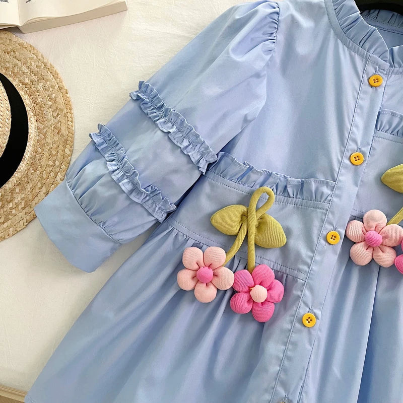 Sunflower Dreams Long Sleeve Dress SnugBubs Australia