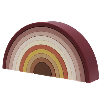 10-Piece Silicone Rainbow Stacking Toy SnugBubs Australia