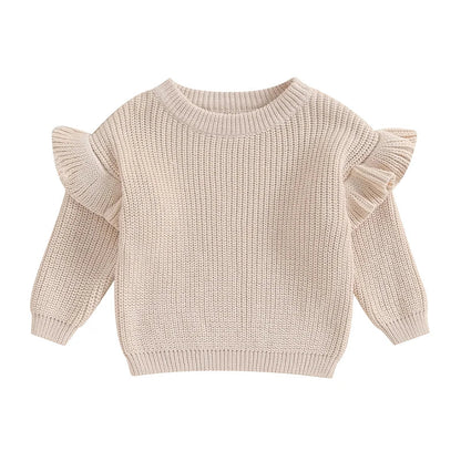 Baby Solid Color Ruffle Sweater SnugBubs Australia
