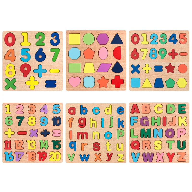 Montessori Wooden Puzzle Collection