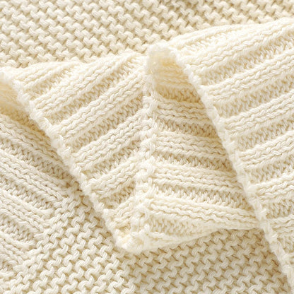 Breathable Cotton Knit Baby Blanket SnugBubs Australia