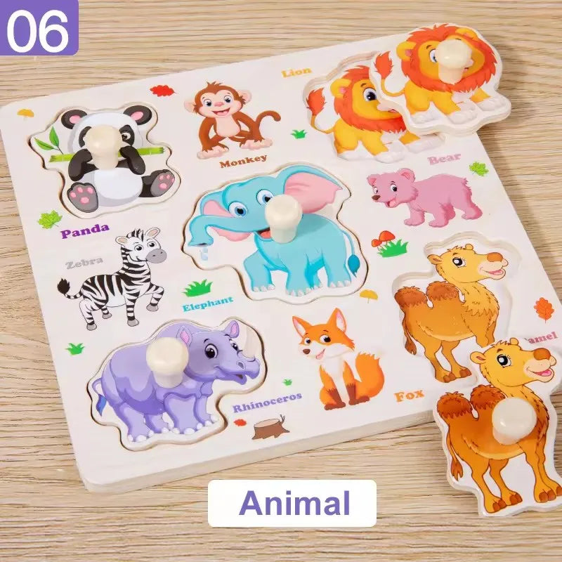 Montessori Wooden Puzzle Collection