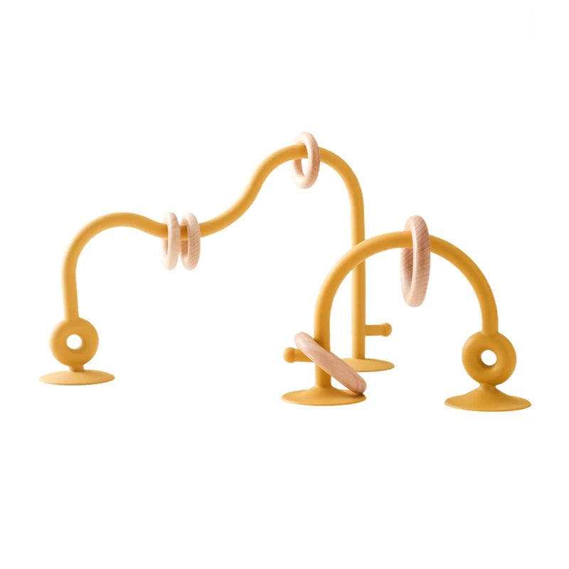 Montessori Silicone & Wooden Baby Bead Maze Toy SnugBubs Australia