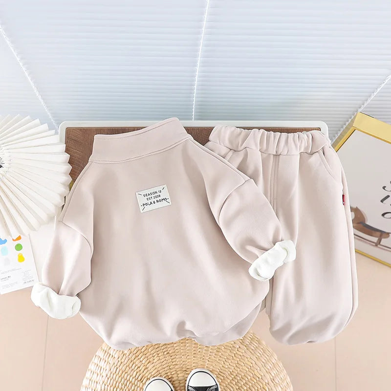 Toddler Fleece Clothing Set – Winter Warm Jacket + Pants SnugBubs Australia
