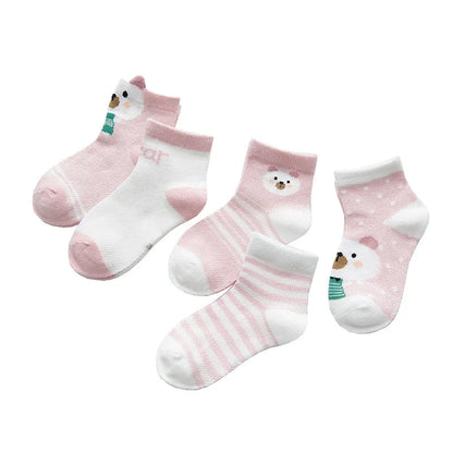 5Pairs/lot 0-2Y Infant Baby Socks Baby Socks for Girls Cotton Mesh Cute Newborn Boy Toddler Socks Baby Clothes Accessories SnugBubs Australia