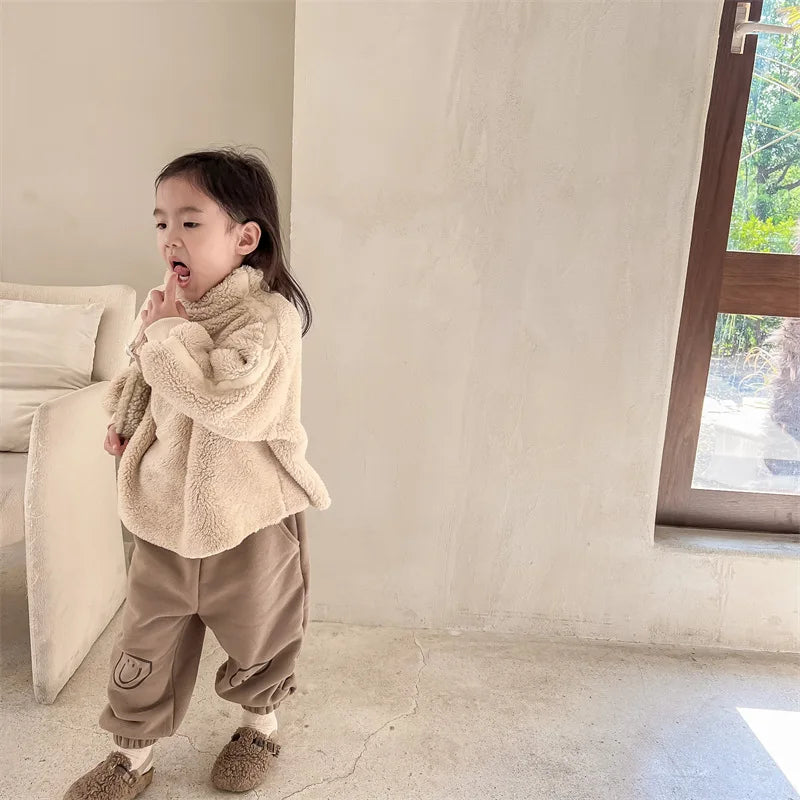 Cute Cartoon Print Thickened Cotton Casual Trousers SnugBubs Australia