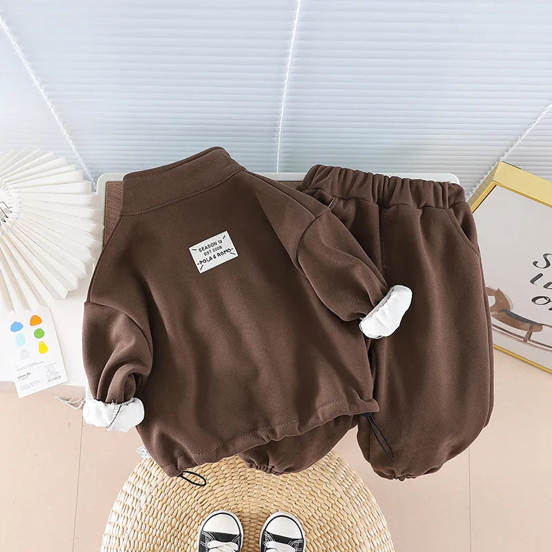 Toddler Fleece Clothing Set – Winter Warm Jacket + Pants SnugBubs Australia