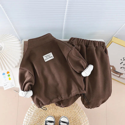 Toddler Fleece Clothing Set – Winter Warm Jacket + Pants SnugBubs Australia