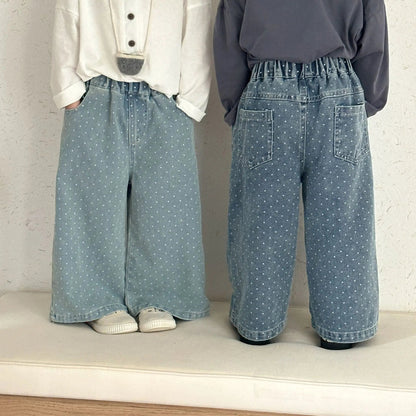 Wide-Leg Denim Pants SnugBubs Australia