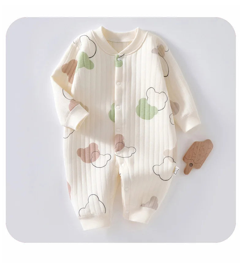 3 Layers Newborn Romper Cotton Bear Bunny Cartoon Baby Girl Jumpsuit Autumn Winter Toddler Outfit Infant Onesie Kids Boy Clothes SnugBubs Australia