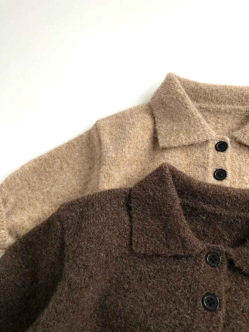 Solid Color Jumper with Turn-Down Collar SnugBubs Australia